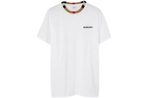 Burberry Icon Stripe Trim Cotton T